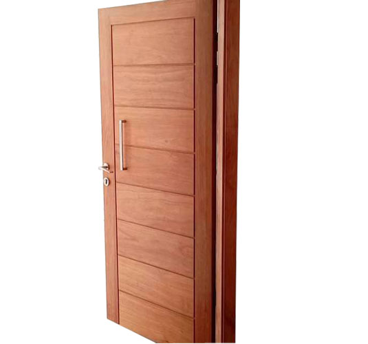Bloc porte en bois massif sapelli